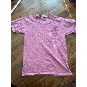 Pirana Joe Roatan Lighthouse Graphic T-Shirt Mens Medium Pink Short Slve Cotton